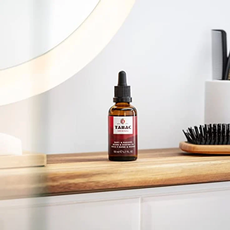 Tabac Bart- & Rasieröl 50 ml, Textur: Öl, spendet Feuchtigkeit, für geschmeidiges Barthaar – Bild 3