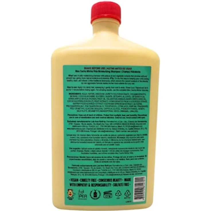Lola Meu Cacho Minha Vida Shampoo, feuchtigkeitsspendendes Shampoo für lockiges Haar, 500ml – Bild 2