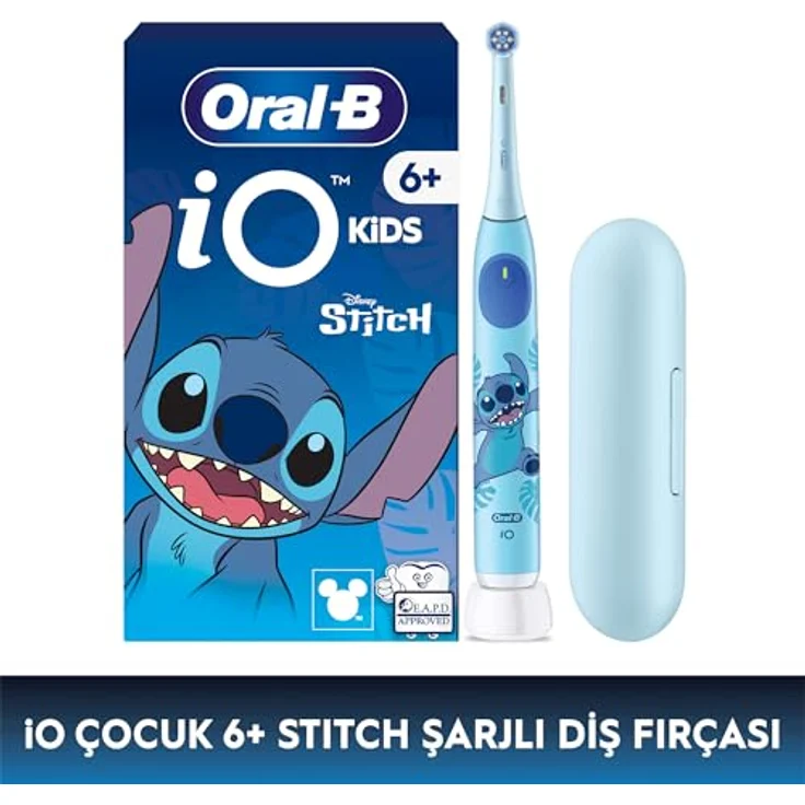 Oral-B iO Kids Disney Stitch, elektrische Zahnbürste für Kinder, mit Magnetantrieb, Reise-Etui, für 6 Jahre+, 1 St. – Bild 2
