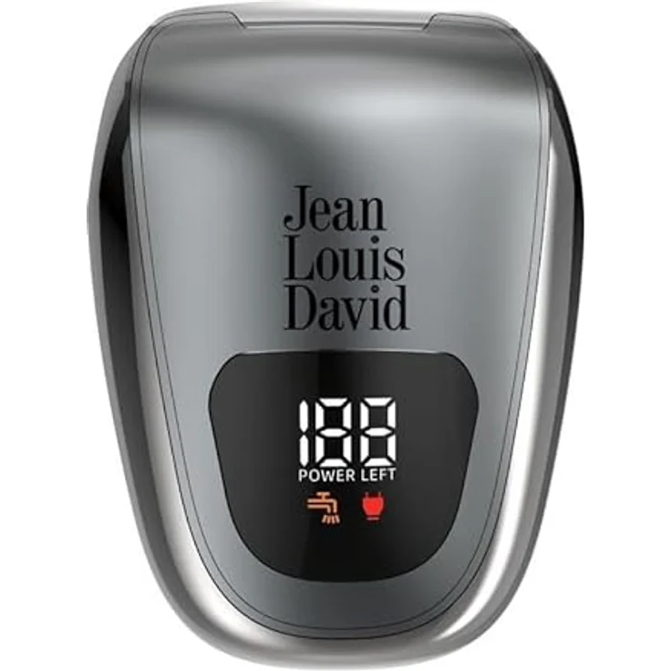 Jean-Louis David 360 Xtreme, Haarrasierer mit 6 flexiblen Köpfen, Lithium-Ionen-Akku und digitalem Display für präzise und gleichmäßige Rasur – Bild 4