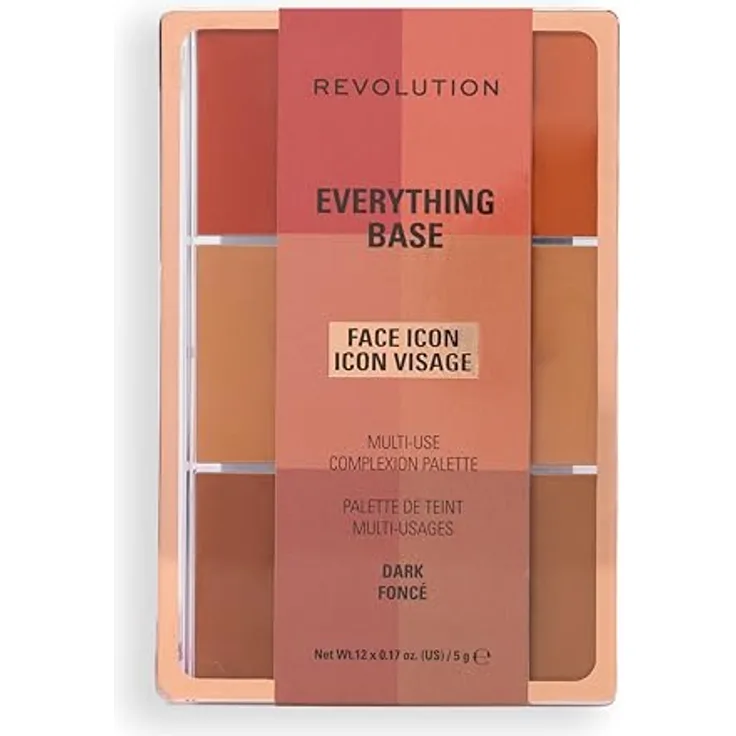 Revolution Complexion Palette, Lidschatten 5 g für makellosen Teint, vielseitige Farbnuancen