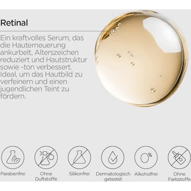 Revox B77 JUST Retinal, Anti-Aging Gesichtsserum mit Vitamin A und C, 30 ml, vegan – Bild 4