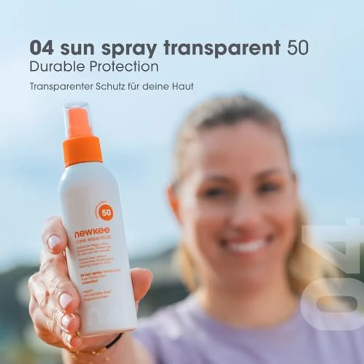 newkee Sonnenspray LSF 50 (150ml), Wasserfestes Sonnencreme Spray, entwickelt von Manuel Neuer & Angelique Kerber, für optimalen Hautschutz bei Sportaktivitäten – Bild 5
