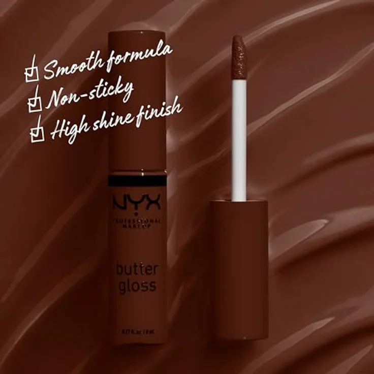 NYX Professional Makeup Butter Gloss 53 Lava Cake, cremiger Lippenstift mit seidiger Textur und köstlichem Geschmack – Bild 2