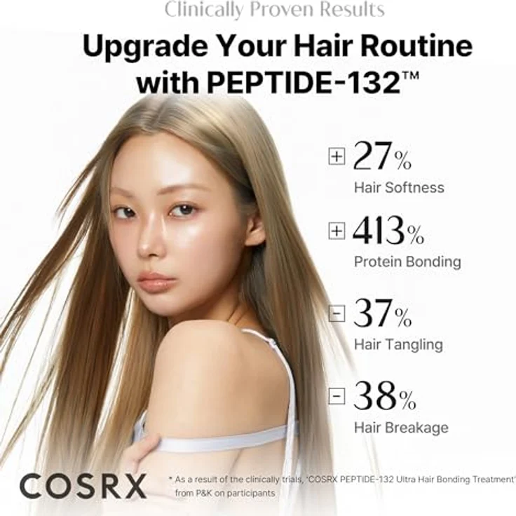 COSRX PEPTIDE 132 Haar-Bond-Repair-Treatment, 120ml – Intensivpflege für trockenes, geschädigtes Haar mit Kollagen & Hyaluronsäure, repariert Haarbruch & Spliss, für alle Haartypen – Bild 4