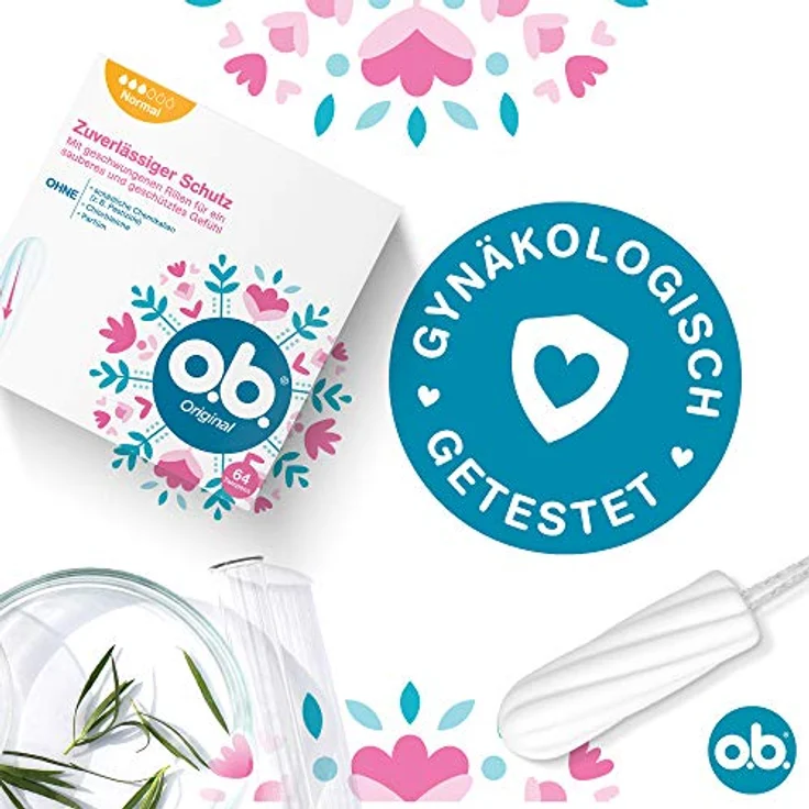o.b. Original Tampons Normal, zuverlässiger Schutz mit StayDry Technologie und geschwungenen Rillen, ideal für mittlere bis stärkere Tage – Bild 6