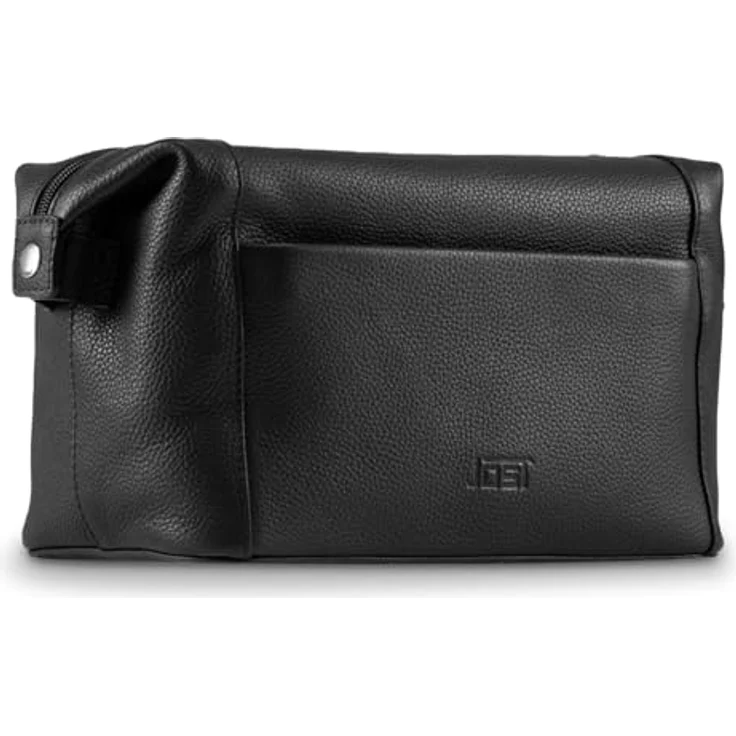 Jost Frankfurt Toilet Bag, Necessaire aus Rindsleder mit geräumigem Hauptfach, schwarz – Bild 2