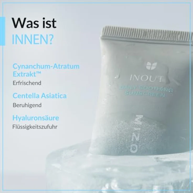 Mizon Inout Daily Soothing Sunscreen, Sonnencreme Gesicht mit SPF50+ PA++++, 50 ml, für empfindliche Haut mit Centella Asiatica und Hyaluronsäure – Bild 7