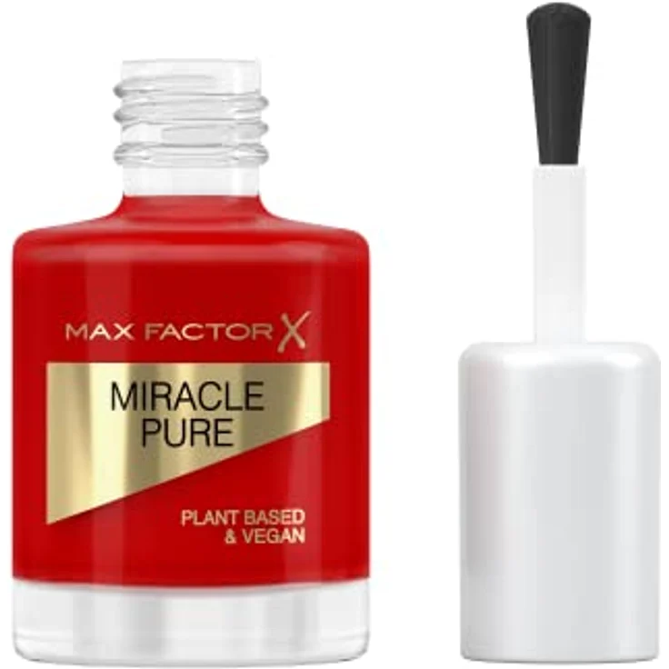 Max Factor Miracle Pure Nail Colour, Fb. 305 Scarlet Poppy, veganer Nagellack, lang anhaltend, schnell trocknend, 12 ml – Bild 2