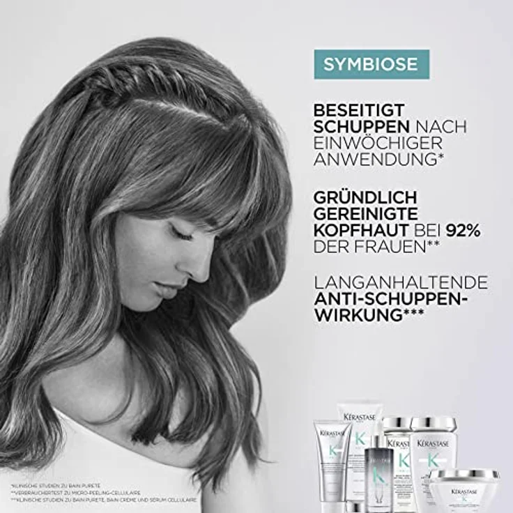 Kérastase Symbiose, Feuchtigkeitsspendendes Anti-Schuppen Shampoo, Für trockene und empfindliche Kopfhaut, Ohne Sulfate und Silikone, Bain Crème Anti-Pelliculaire, 250 ml – Bild 4