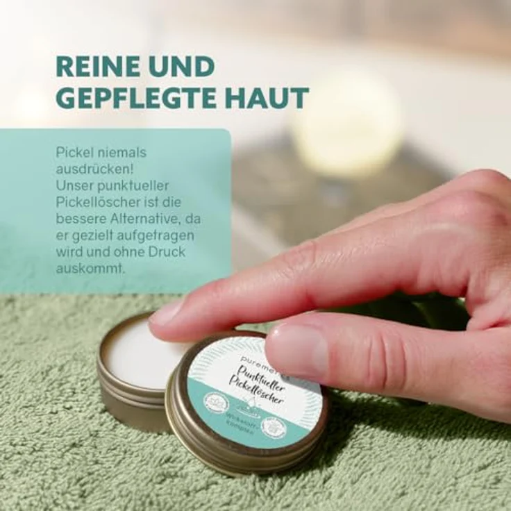 puremetics Punktueller Pickellöscher, Anti-Akne Gesichtspflege mit Zinkoxid und AHA-Fruchtsäure, 10 ml – Bild 5