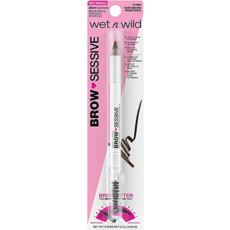 wet n wild Brow-Sessive Brow Pencil, Augenbrauenstift mit präziser Anwendung und Spoolie-Bürste, 1 g, Dark Eyebrown – Bild 6