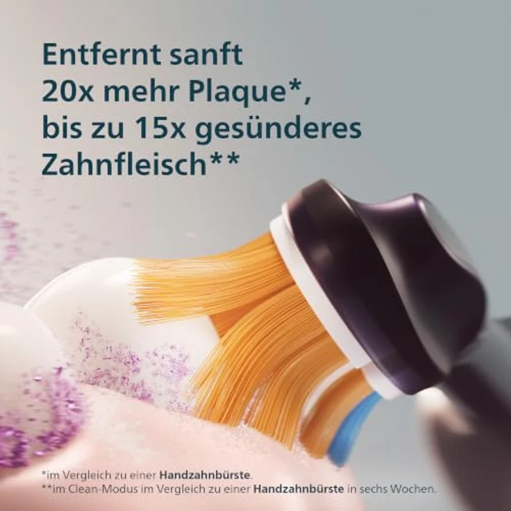 Philips DiamondClean 8000 HX8311/13 Schallzahnbürste für Erwachsene, Sensibel, Zahnfleischpflege, Tiefenreinigung, Whitening, 62000 Bewegungen pro Minute, Blau, mit Timer und USB-Aufladung – Bild 4