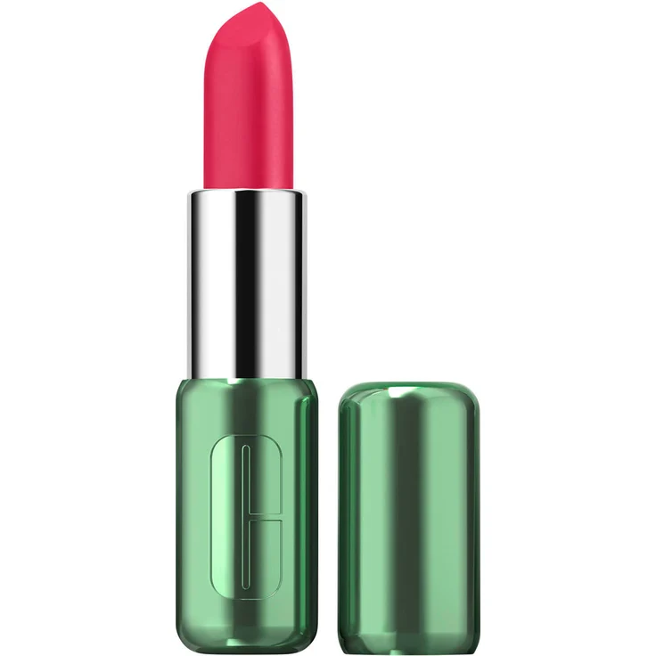 Clinique Pop Longwear Lipstick 06 Rose Pop, ultrapigmentierter Lippenstift mit Primer, 3,9 g, rosa