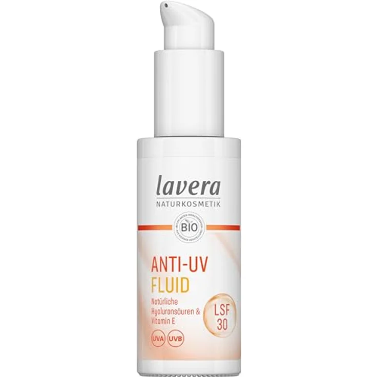lavera Anti-UV Fluid LSF 30 - mit Hyaluronsäure & Vitamin E - mineralischer Schutz, gegen sonnenbedingte Hautalterung - vegan, Naturkosmetik - 30 ml – Bild 1