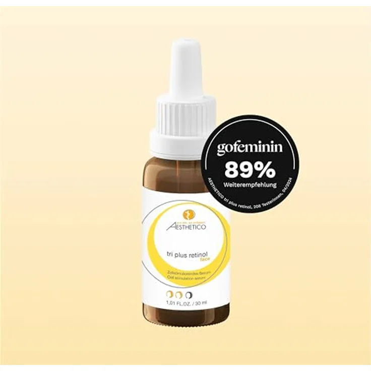 AESTHETICO tri plus retinol, 30 ml - Intensiv korrigierendes Serum mit Retinol, Retinyl Palmitat, Bakuchiol und pflanzlichen Extrakten, anti-aging – Bild 2