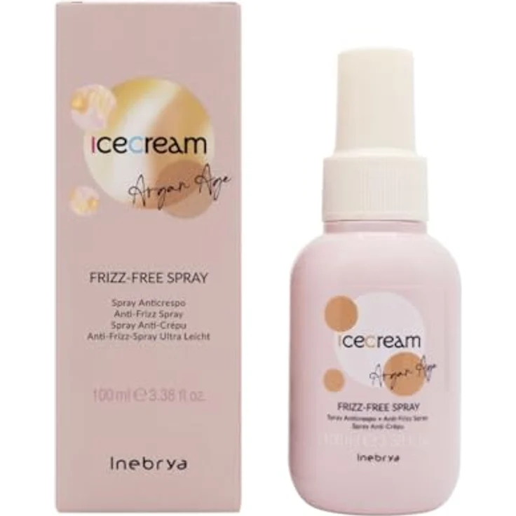 Inebrya Ice Cream Argan Age Spray Anticrespo 100 ml, Haarstyling Spray mit Arganöl-Glanzpflege – Bild 2