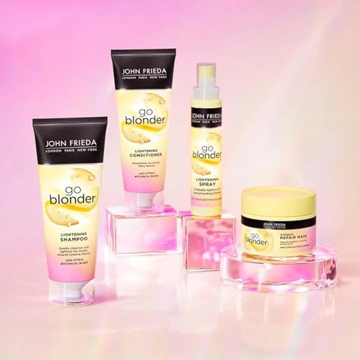 John Frieda Go Blonder Intensive Repair Mask, aufhellende Haarmaske mit vegan-freundlichen Inhaltsstoffen, 250ml – Bild 3