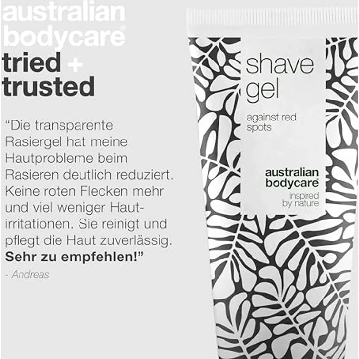 Rasier Gel Mit Teebaumöl for Men 200 ml | Transparentes Rasiergel für eine präzise, komfortable Rasur | Bei Rasurbrand, roten Pickel und eingewachsenen Haaren – Bild 5