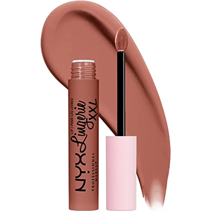 NYX Professional Makeup Lip Lingerie XXL, flüssiger Lippenstift in sanftem Nude, 4 ml - CANDELA BABE – Bild 1