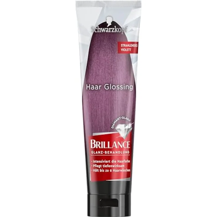 Brillance Glanz-Behandlung Haar Glossing strahlendes Violett, temporäre Haarfarbe, 3x 150 ml, hält bis zu 6 Haarwäschen – Bild 2