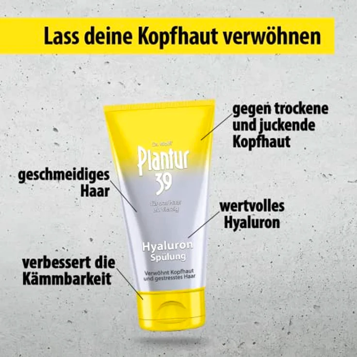 Plantur 39 Hyaluron-Spülung 2 x 150 ml, Conditioner für geschmeidiges Haar und gesunde Kopfhaut | Gegen menopausalen Haarausfall – Bild 2