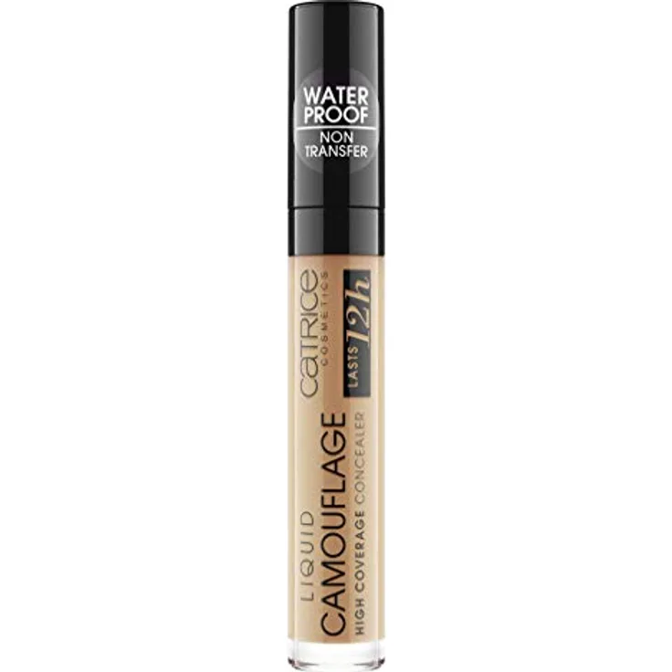 Catrice Liquid Camouflage High Coverage Concealer (1x5ml), flüssig Make-up Abdeckstift, wasserfest, 12h Deckkraft Nr. 080 Caramel Beige