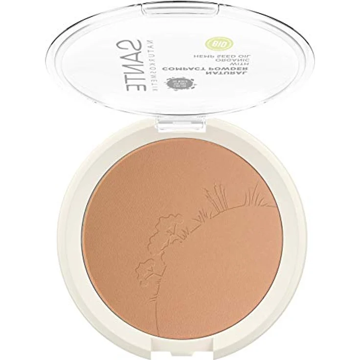 Sante Naturkosmetik Naturkosmetik Natural Compact Powder 03 Warm Honey, ideal für dunklere Hauttöne, mattiert und fixiert langanhaltend, für einen natürlichen Glow, mit Bio-Hanfsamenöl, Vegan, 9g – Bild 3
