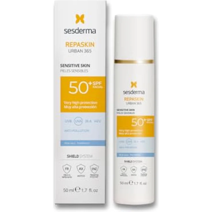 Sesderma Repaskin Urban 365, Sonnencreme für empfindliche Haut, SPF 50+, 50 ml – Bild 1