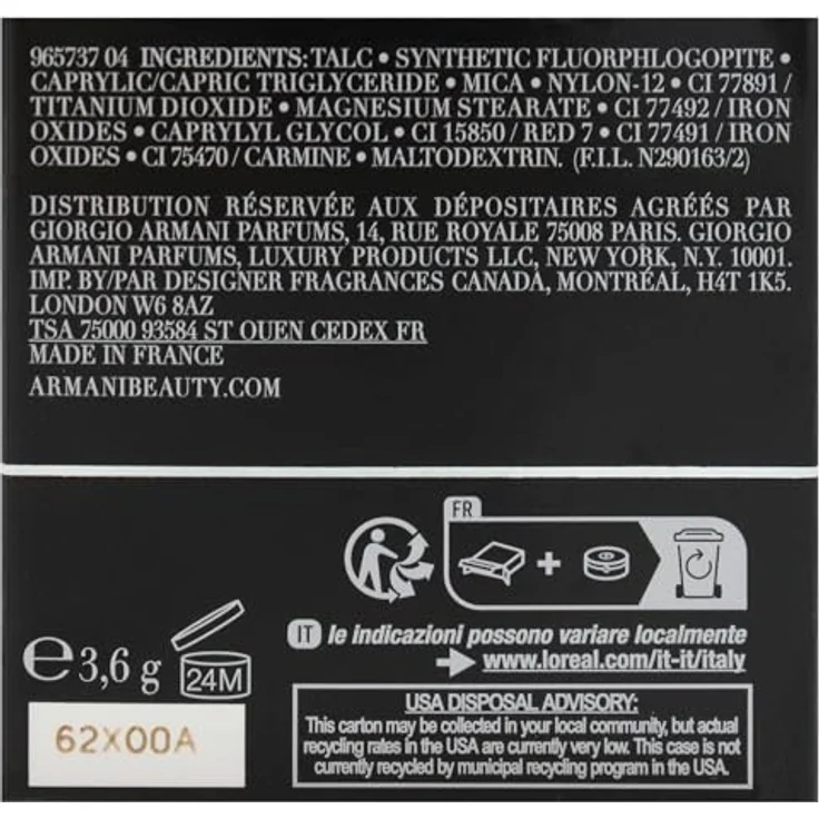Armani Luminous Silk Glow Blush, Rouge für strahlende Haut, Farbton 51 Amore, 3.6 g – Bild 7
