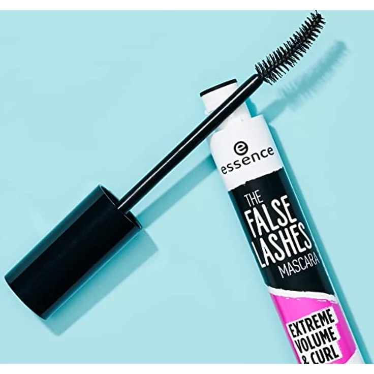 essence THE FALSE LASHES MASCARA EXTREME VOLUME & CURL, Wimperntusche, schwarz, schwunggebend, volumengebend, vegan, ohne Parfüm, ohne Alkohol (10ml) – Bild 3