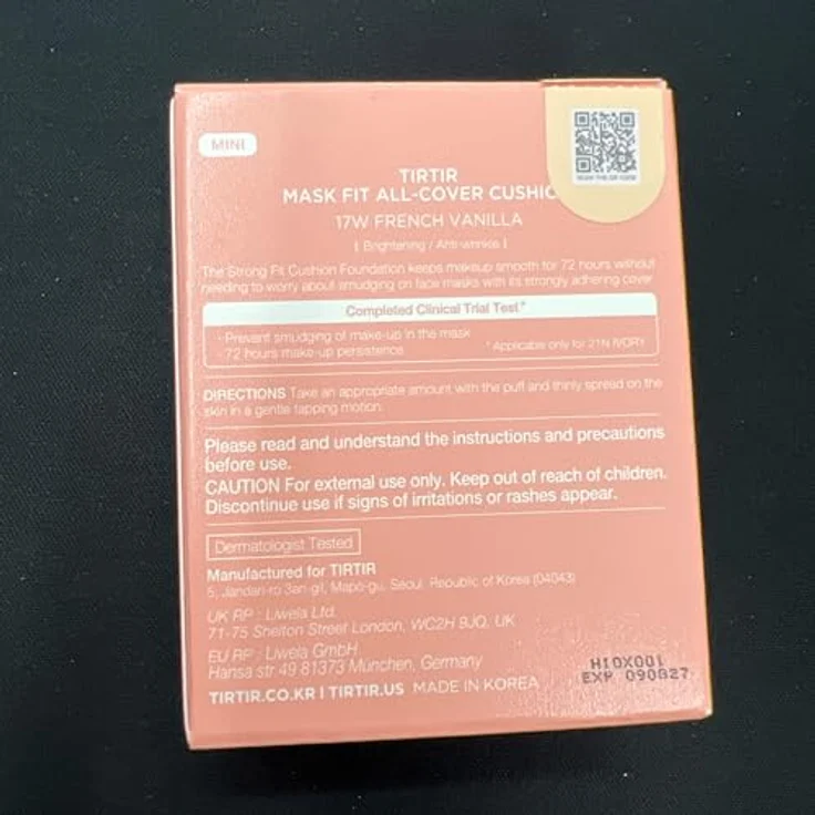 TIRTIR Mask Fit Aura Cushion Mini, mattierendes Make-up im Schwämmchen, Farbton 17W French Vanilla, 4.5 g, mit ausgezeichneter Abdeckung und feuchtigkeitsspendender Hyaluronsäure – Bild 8