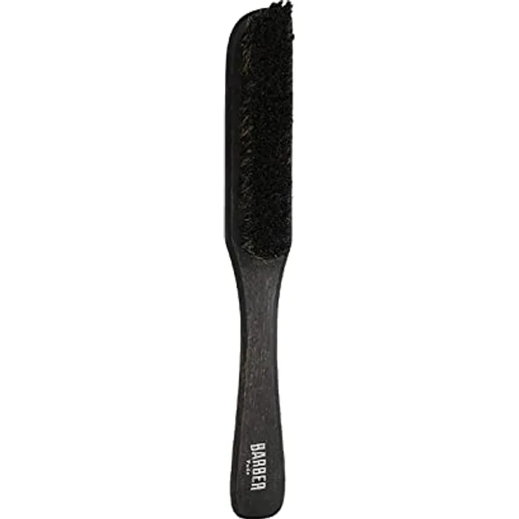 BARBER MARMARA Fade Brush L - Bartbürste - Bartpflegebürste - Reinigungsbürste für den Mann - Ideal zum Entfernen von geschnittenem Haar - Friseur & Barbier Bedarf - Holz Styling Bürste schwarz