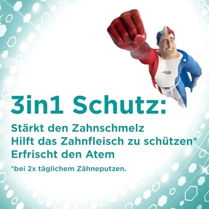 Odol-med3 Samtweiss Whitening Zahnpasta, 75ml, schonend für weiße Zähne, Zahnschmelz-Schutz und Fluorid-Formel – Bild 3