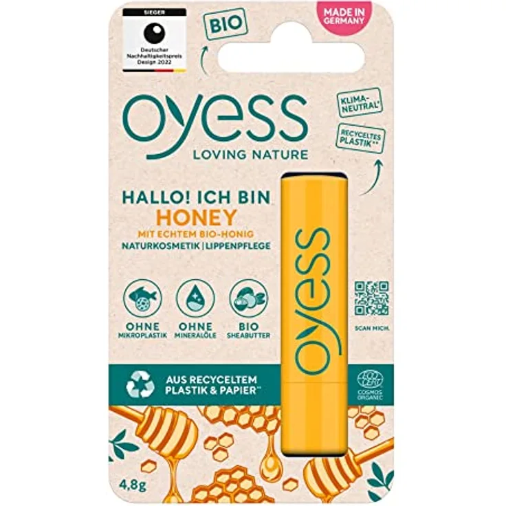 OYESS Loving Nature Honey Lippenbalsam 4.8 g Transparent