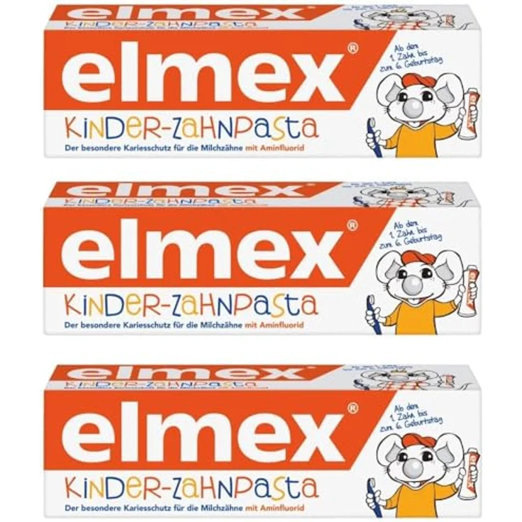 Elmex Kinder Zahnpasta 2 bis 6 Jahre mit Aminfluorid Schutz 50 ml, für saubere & gesunde Zähne – Bild 2