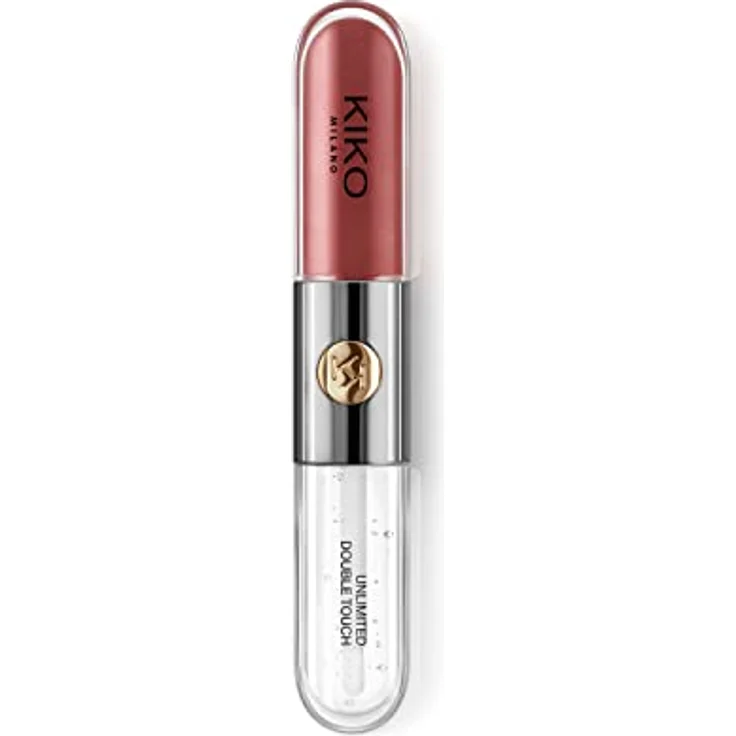 KIKO Milano Unlimited Double Touch, langanhaltender flüssiger Lippenstift mit Glanz, Farbton 108 Satin Currant Red, 6 ml – Bild 3