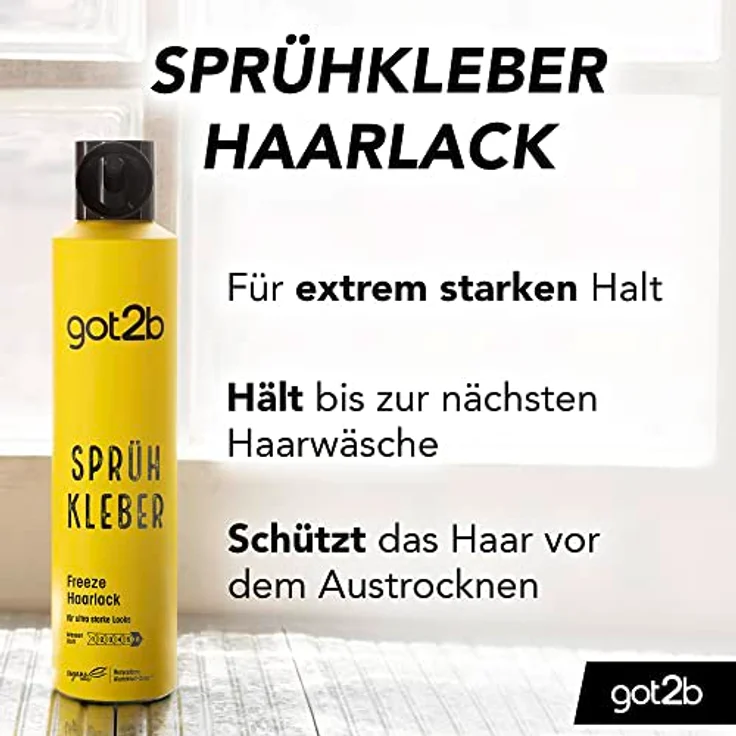 Got2B Haarlack Sprüh Kleber Halt 6, 300 ml, 72 h Haarspray für ultra starken Halt, vegan, ohne zu verkleben oder auszutrocknen – Bild 4