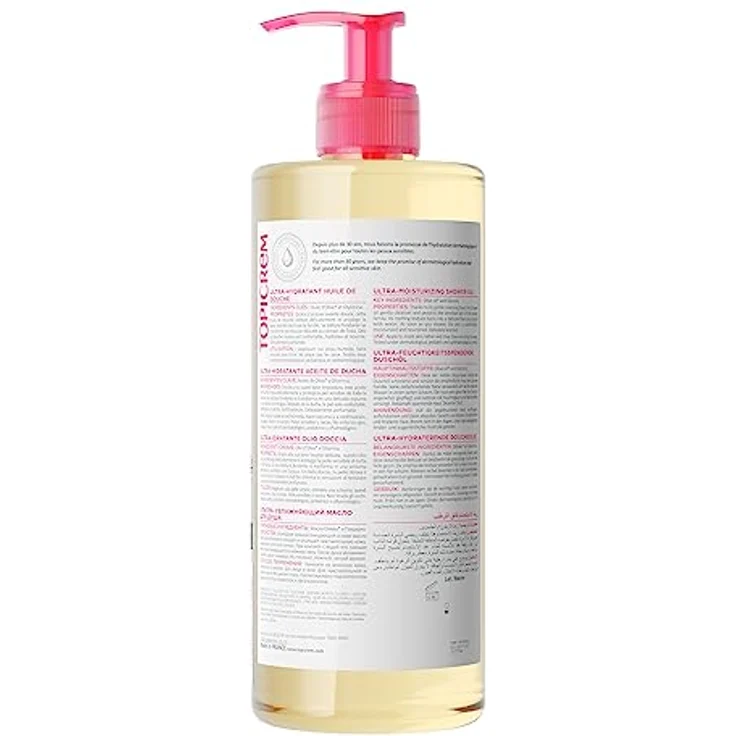 Topicrem UH BODY Shower Oil, feuchtigkeitsspendendes Reinigungsöl für trockene und empfindliche Haut, 500 ml – Bild 2