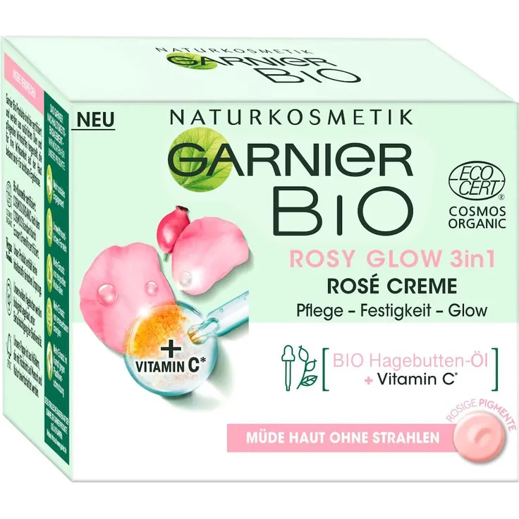 Garnier Bio Rosy Glow 3in1 Rosé Gesichtscreme 50 ml – Bild 1