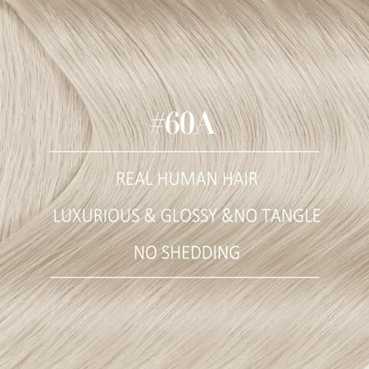 YoungSee Tressen Echthaar Extensions #60, 100g Platinblond, 35cm, Remy Haar zum Einnähen, vielseitig stylbar – Bild 3
