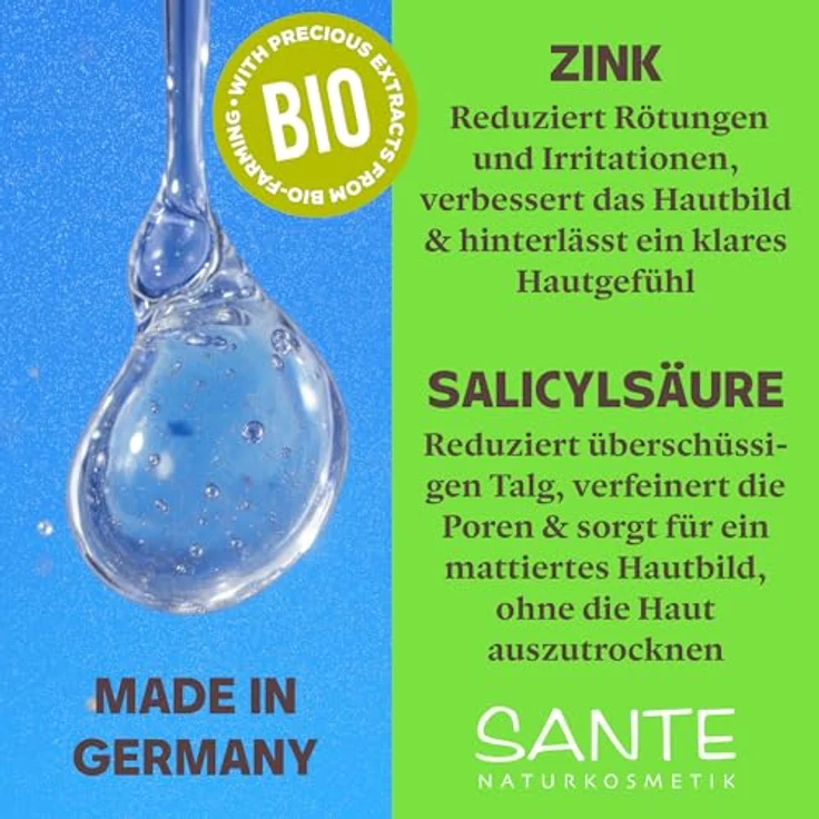 SANTE Pore Control Pickel Stopp, 15ml Soforthilfe gegen Pickel & Unreinheiten, mit Salicylsäure & Zink, vegan & dermatologisch getestet – Bild 3