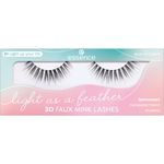 essence cosmetics Light as a feather 3D faux mink lashes, Nr. 01 Light up your life, schwarz, volumengebend, Expressergebnis, sofortiges Ergebnis, natürlich, vegan, Nanopartikel frei (1g)