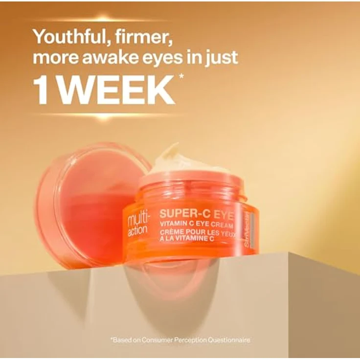 StriVectin Super-C Augen Vitamin C Augencreme, Aufhellend und Straffend, Steigerung der Hautstumpfheit mit Hyaluronsäure, 14,5 g – Bild 2
