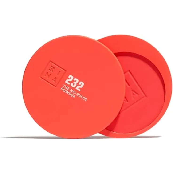 3INA The No-Rules Powder, multifunktionales Make-up für Augen, Lippen und Gesicht in Hot Coral, matte, 8 g