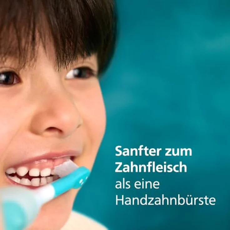 Philips Sonicare For Kids HX6500/23, Wiederaufladbare Schallzahnbürste für Kinder, weich, ergonomisch, türkis, 4 x 30 sec Putzzeit – Bild 4