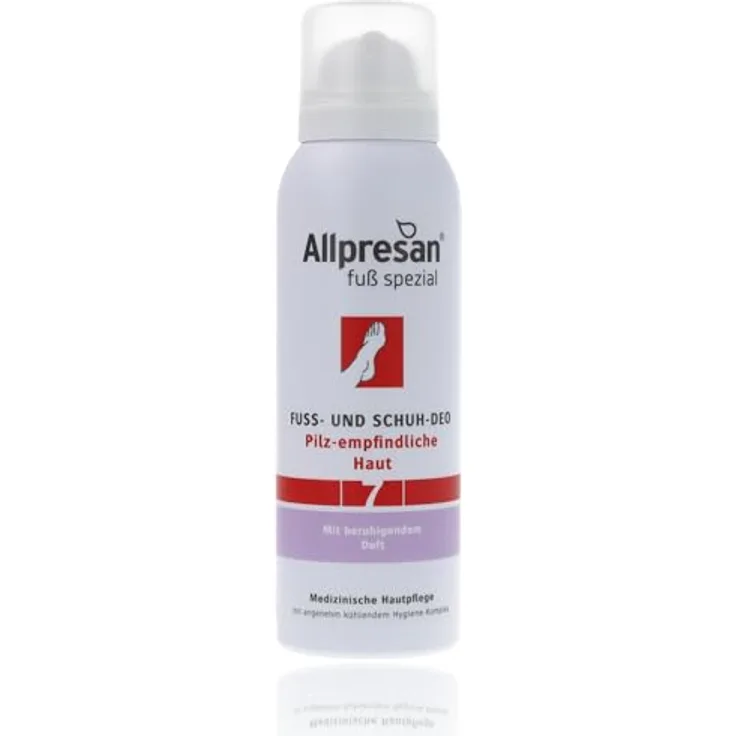 Allpresan Fußspray spezial Nr. 7, antibakterielles Fuß- und Schuh-Deo mit kühlendem Frische-Komplex, 125ml