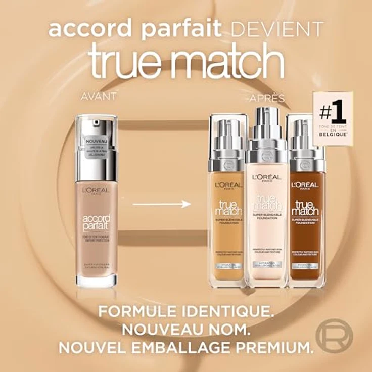 L’Oréal Paris True Match Flüssiges Make-Up, Farbton 4.5 N True Beige, 30 ml, für eine perfekte Hauteinheitlichkeit und Deckkraft – Bild 7