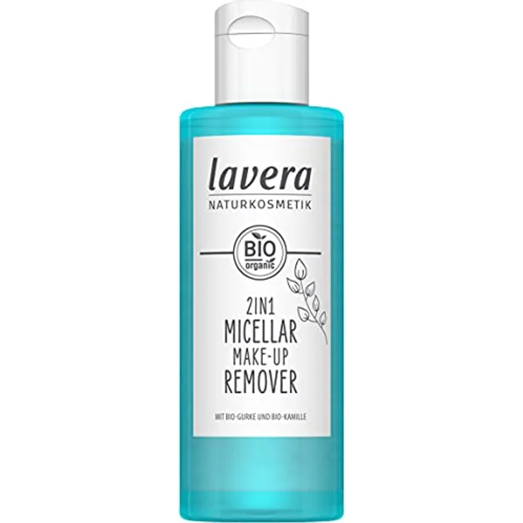 lavera 2in1 Micellar Make-up Remover - Make-Up Entferner - glutenfrei - Vegan - ohne Silikone -ohne Mineralöl - ohne Mikroplastik - Bio-Gurkenextrakt - Bio-Kamillenextrakt - 100ml