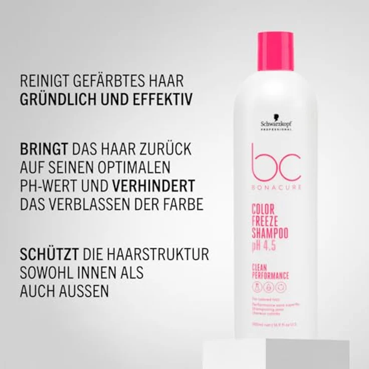 Schwarzkopf Shampoo BonaCure Clean Performance Color Freeze Shampoo pH 4.5 500 ml – Bild 4